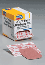 2"x3" Heavy woven patch bandage- 25 per box 